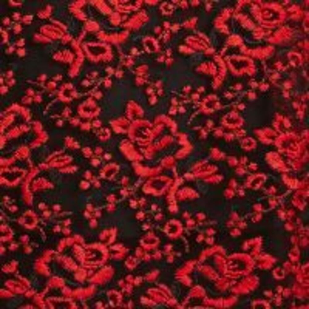 NANETTE LEPORE Womens Red Sheer Floral 3/4 Sleeve V Neck Top Size: 12 - Picture 4 of 4